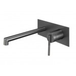 Caddence Series Brushed Gun Metal Grey Wall Mixer with Spout Caddence Series Brushed Gun Metal Grey Wall Mixer with Spout